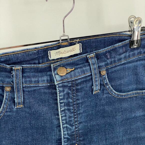 Madewell 10" High-Rise Skinny Jeans Lucille Dark Wash Denim Size 29 - Picture 9 of 15